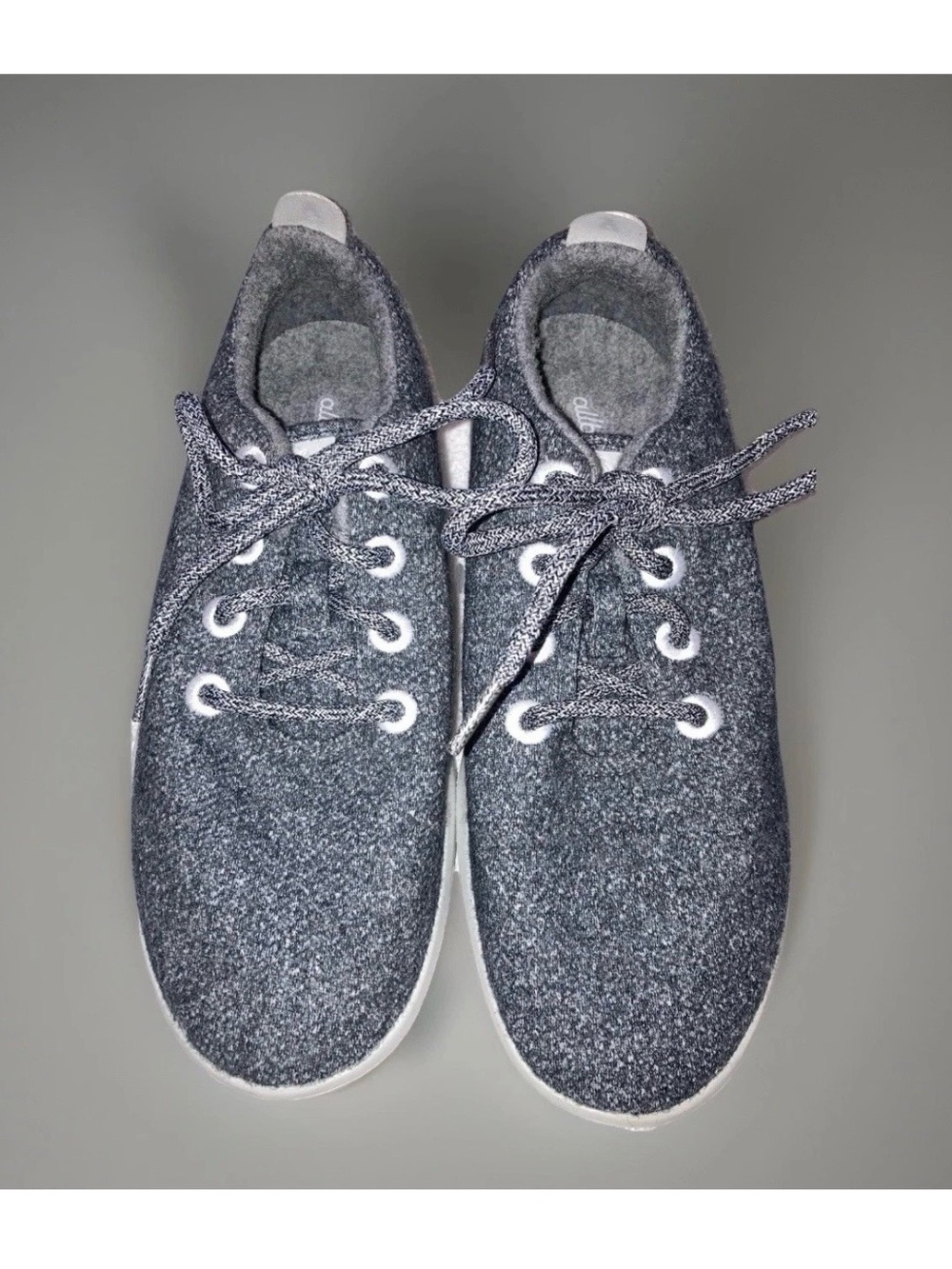 Allbirds Runners WR Heather Gray Merino Wool Lace Up Athletic Sneakers Womens 9